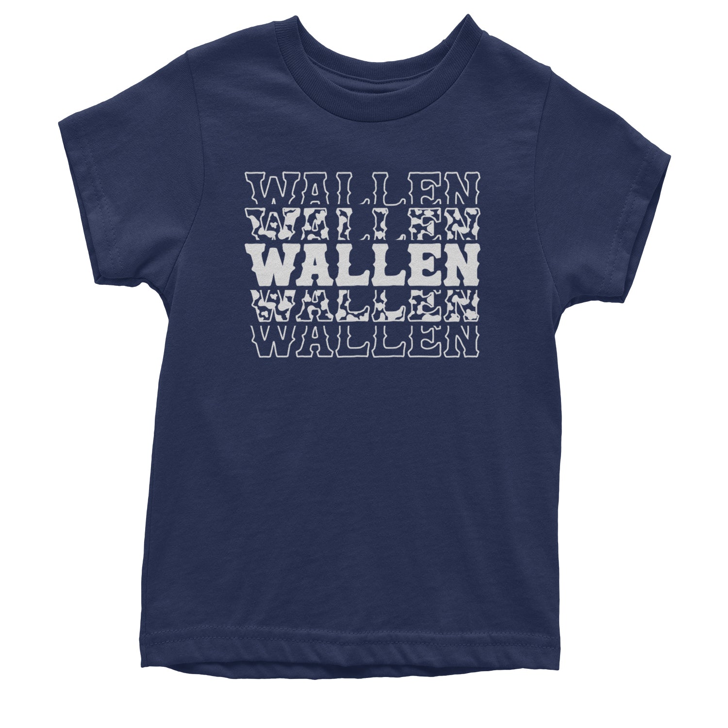 Wallen Country Music Western Youth T-shirt Navy Blue