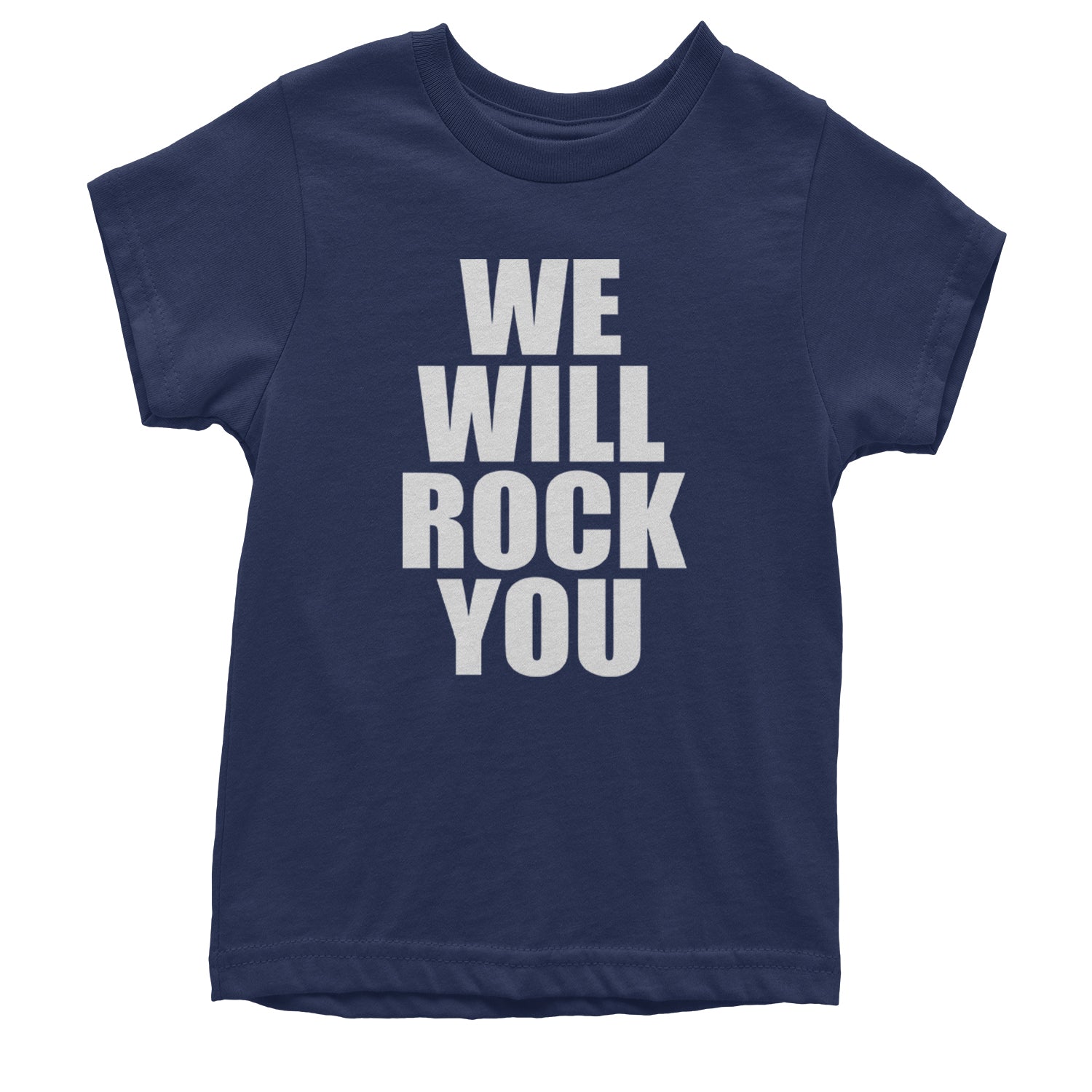 We Will Rock You Youth T-shirt Navy Blue