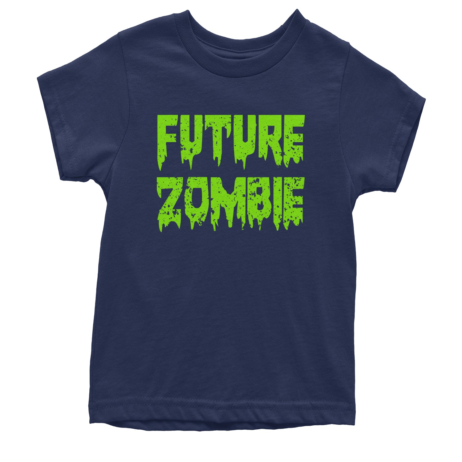 Future Zombie Horror Youth T-shirt Navy Blue