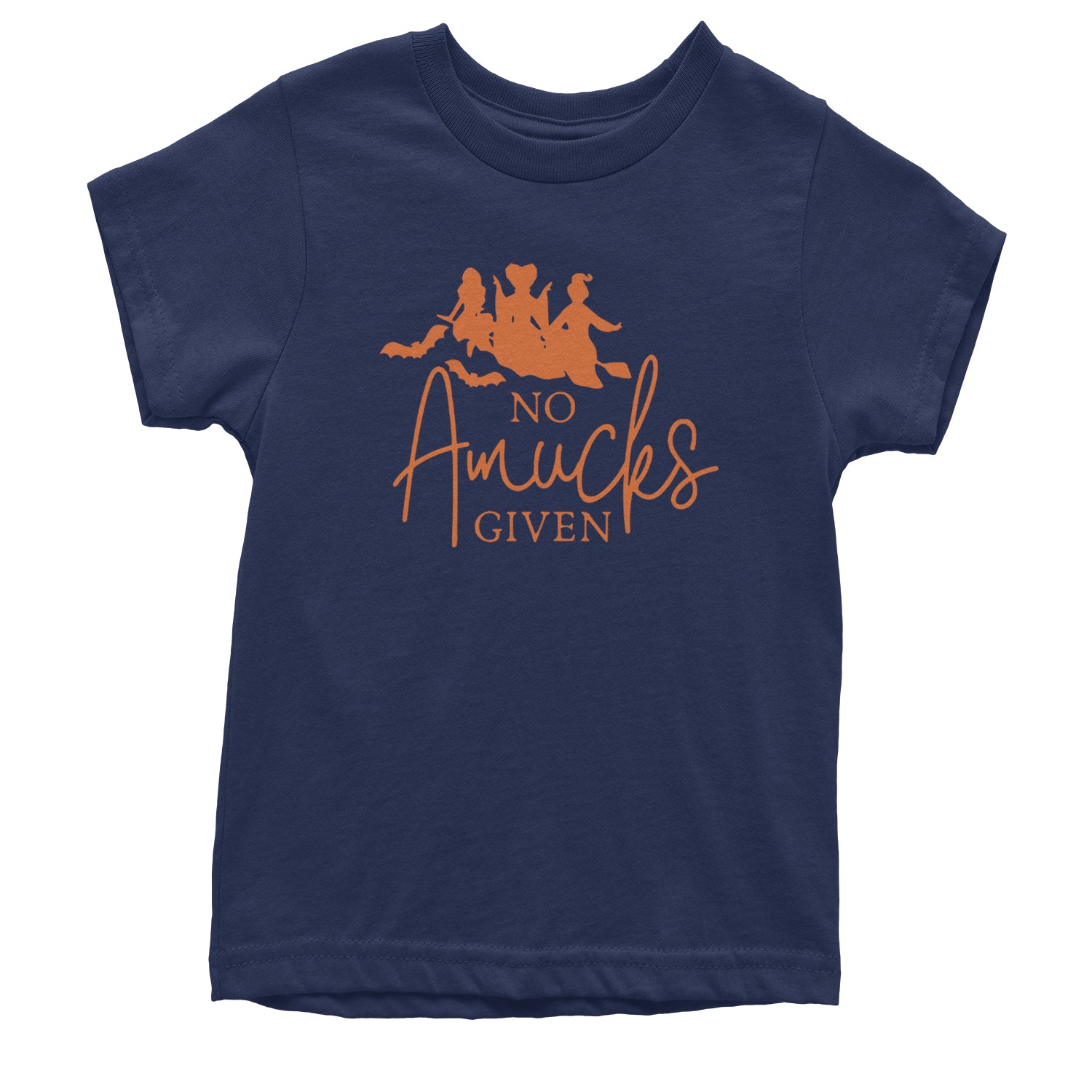 No Amucks Given Hocus Pocus Youth T-shirt Navy Blue