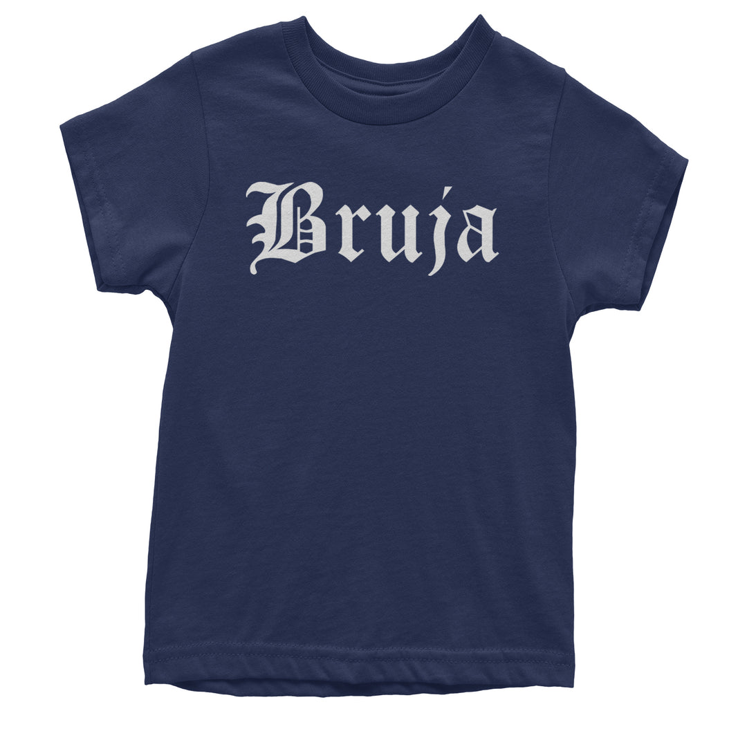 Bruja Gothic Spanish Witch Youth T-shirt Navy Blue