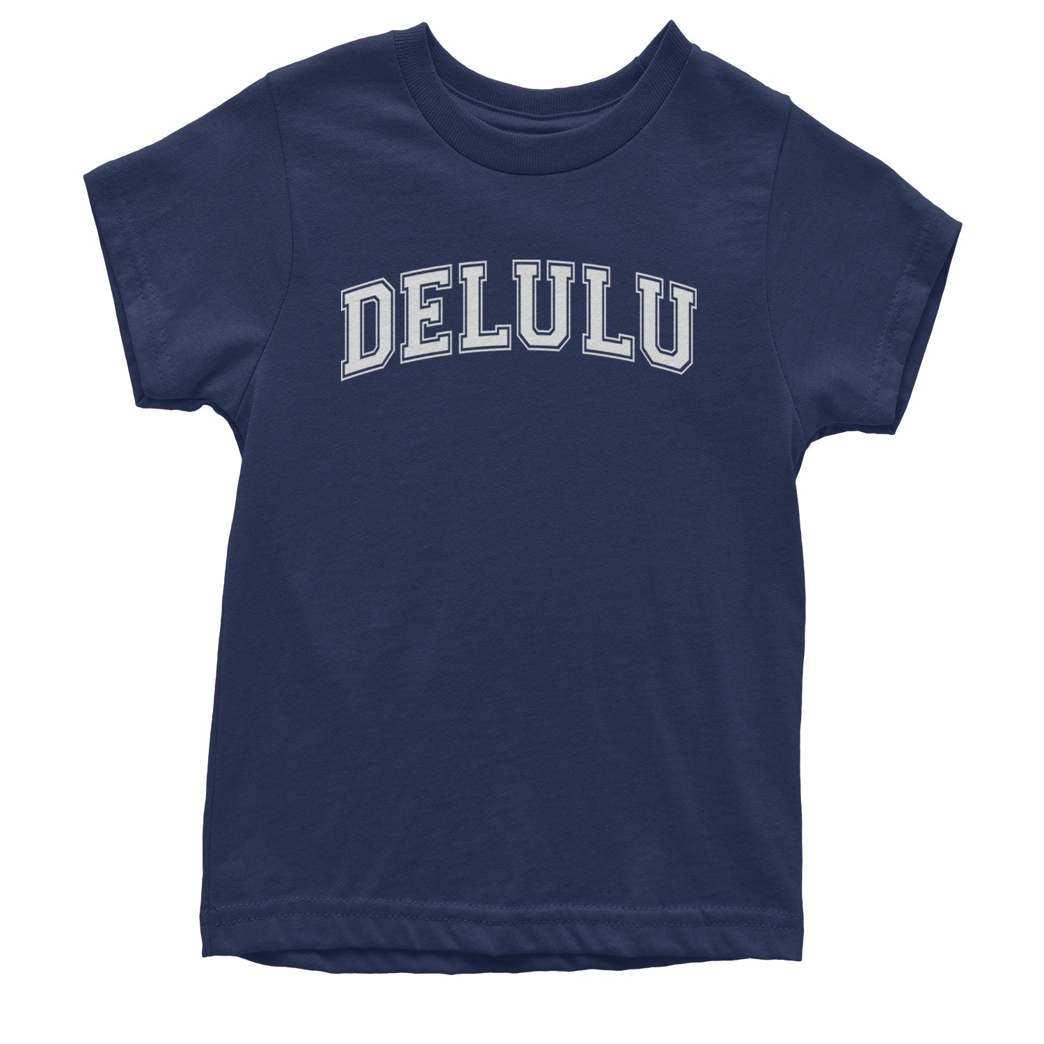 Delulu Delusional Light Hearted Youth T-shirt Navy Blue