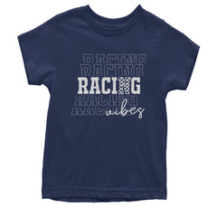Racing Vibes Youth T-shirt Navy Blue