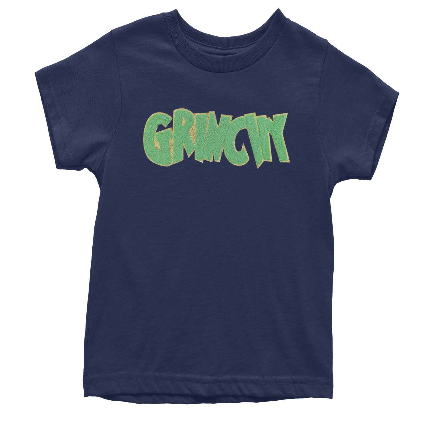 Green Gr-nchy Chenille Patch Youth T-shirt Navy Blue