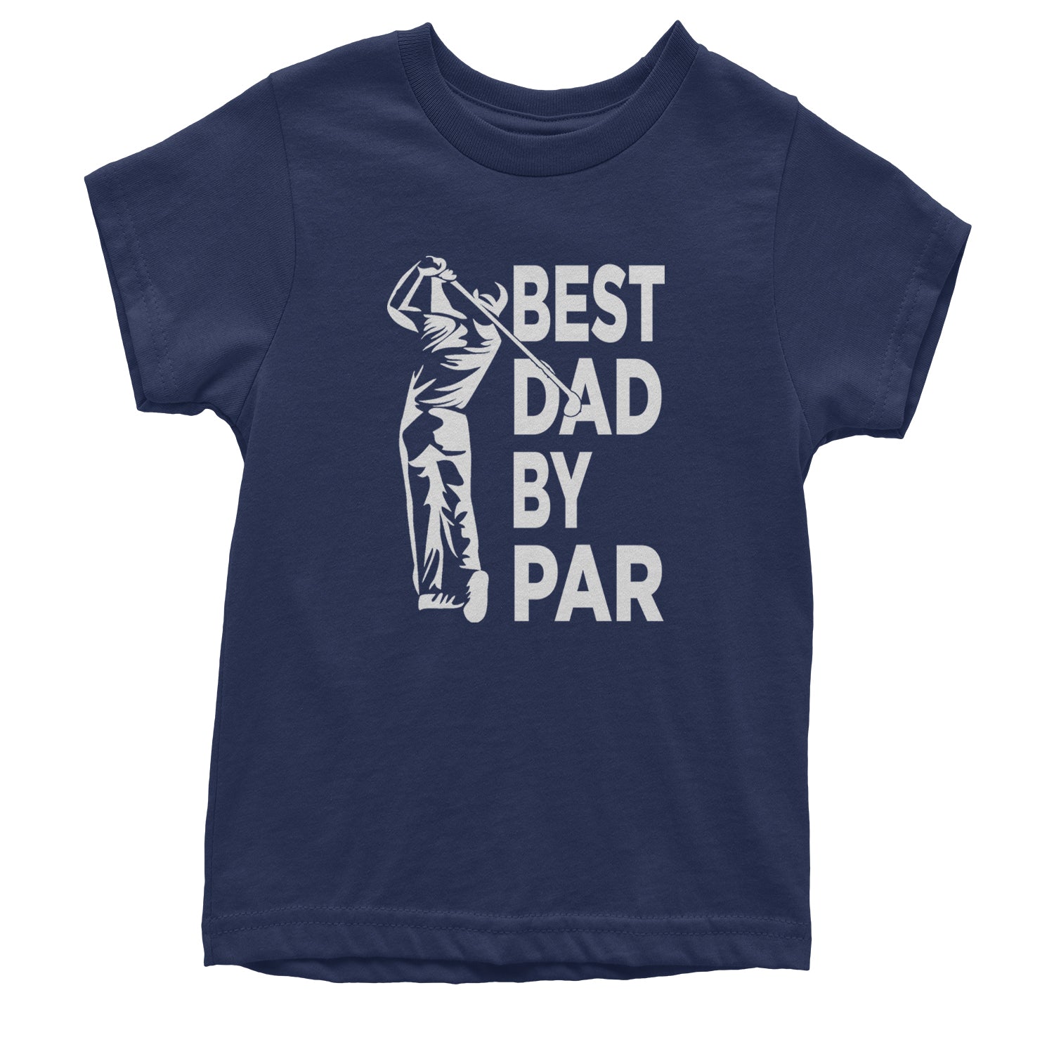 Best Dad By Par Golfing Gift For Father Youth T-shirt Navy Blue