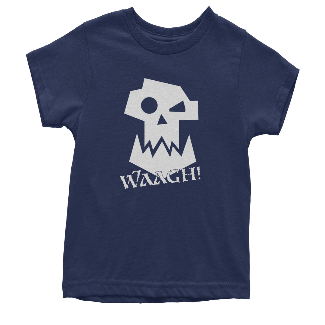 Ork Miniature Tabletop Wargaming Waagh Youth T-shirt Navy Blue
