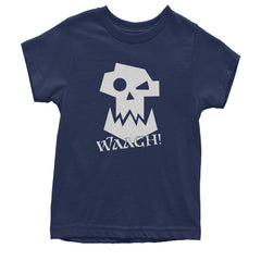 Ork Miniature Tabletop Wargaming Waagh Youth T-shirt Navy Blue