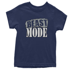 Beast Mode Training Gym Workout Youth T-shirt Navy Blue