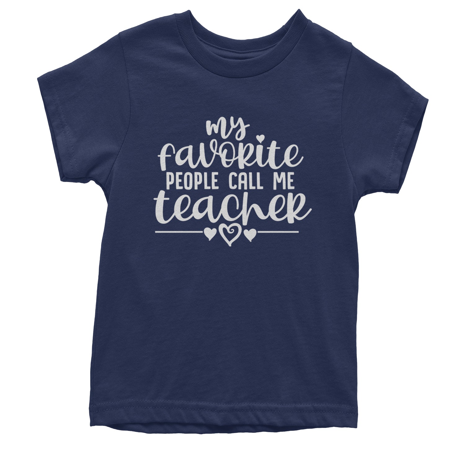 My Favorite People Call Me Teacher Youth T-shirt Navy Blue