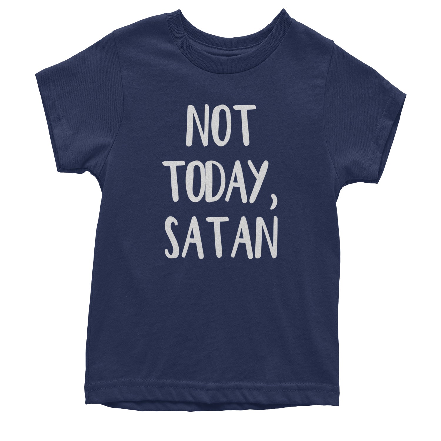 Not Today, Satan Jesus Already Won Youth T-shirt Navy Blue