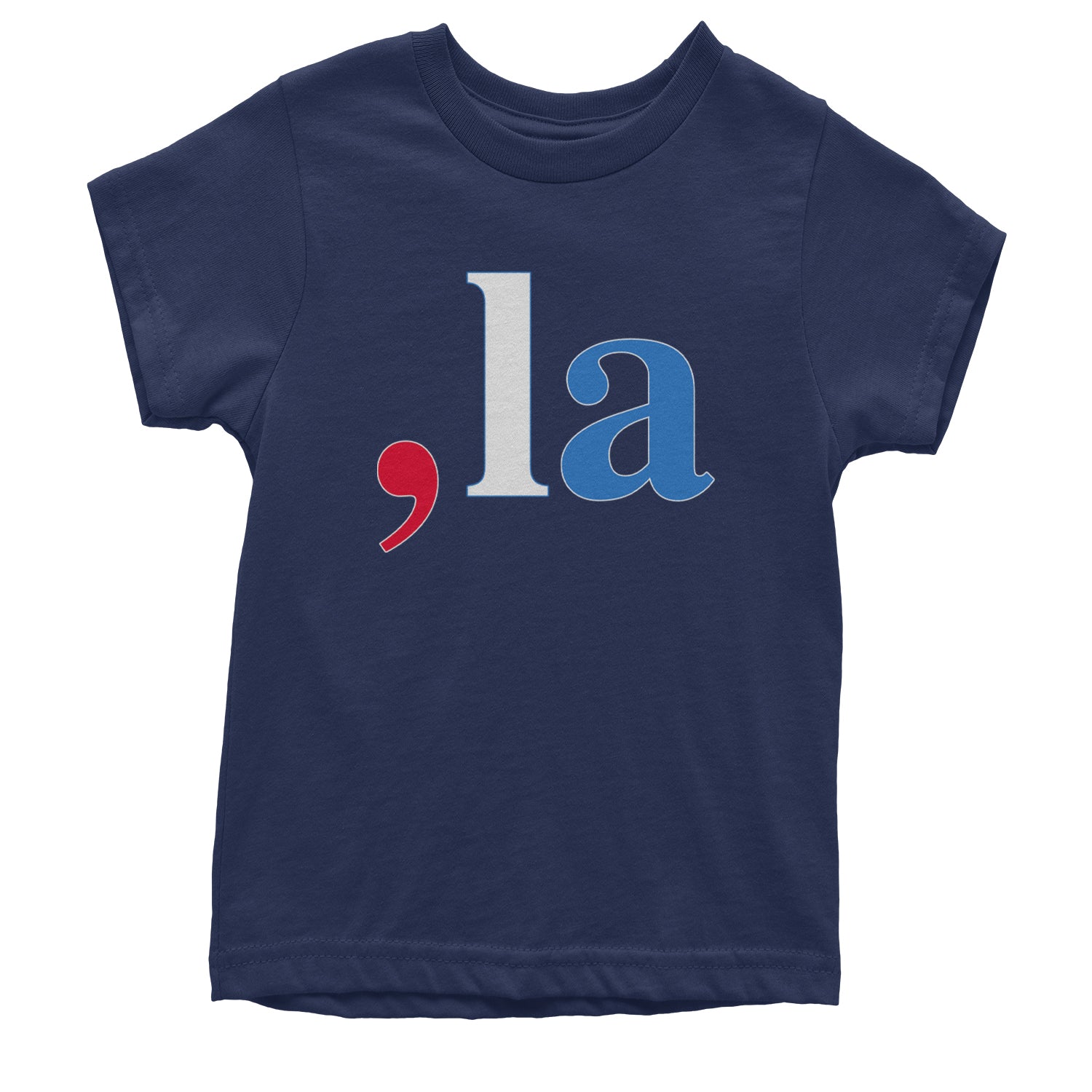 Comma-La - Support Kamala Harris For President 2024 Youth T-shirt Navy Blue