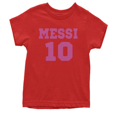 Messi World Soccer Futbol Messiami Youth T-shirt Red