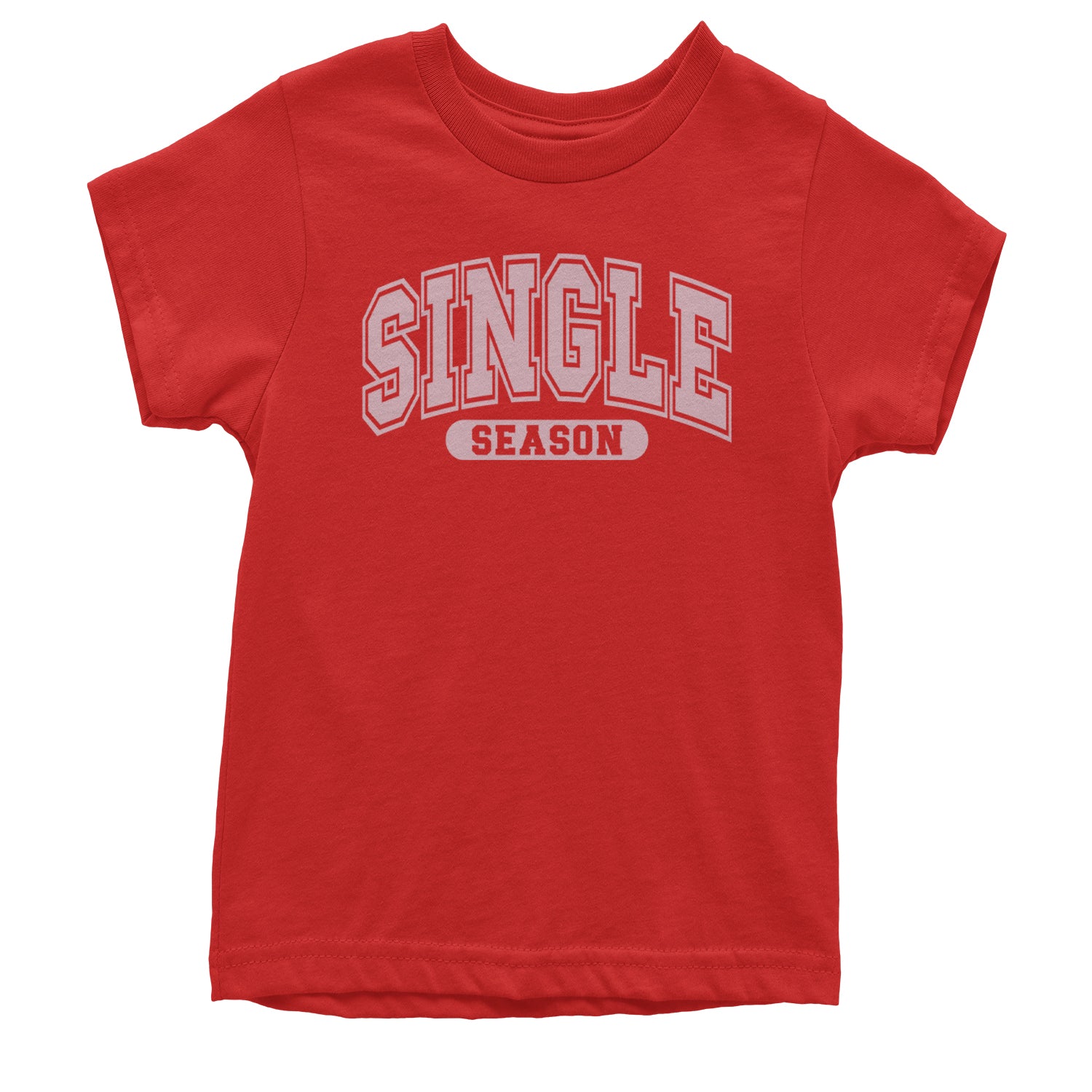 Single Season Valentine's Day Youth T-shirt Red