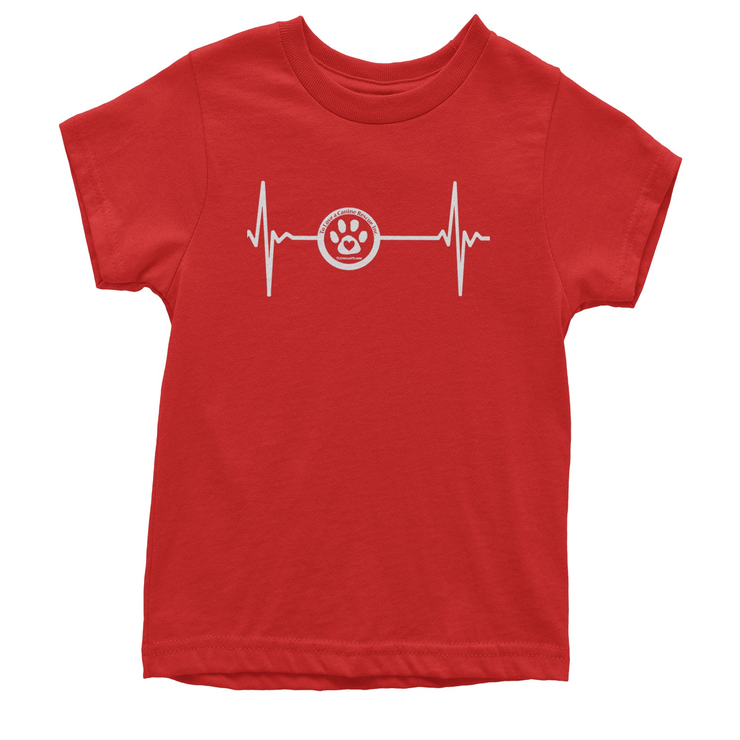 TLC Rescue Heartbeat Youth T-shirt Red