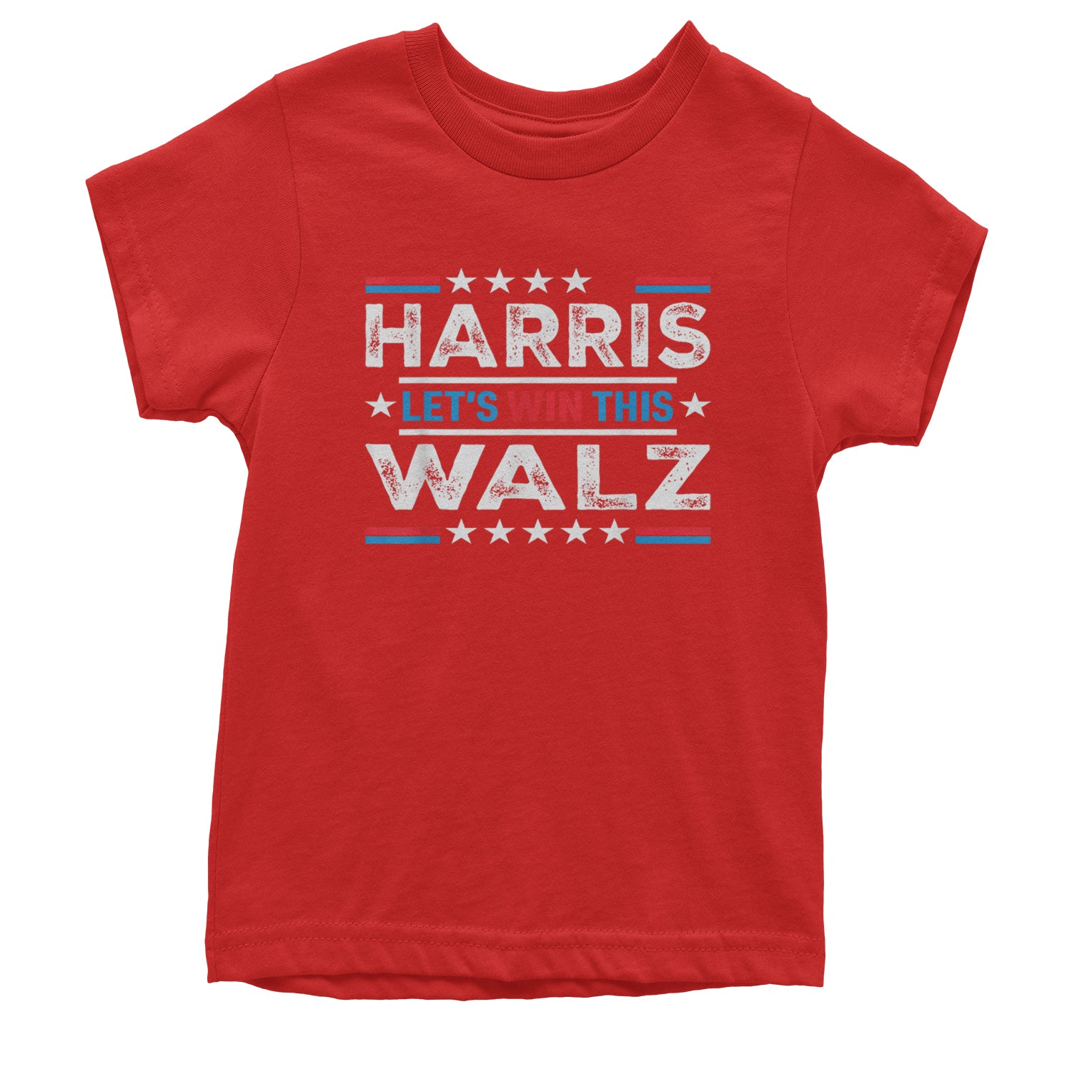 Kamala Harris and Tim Walz For President Youth T-shirt Red