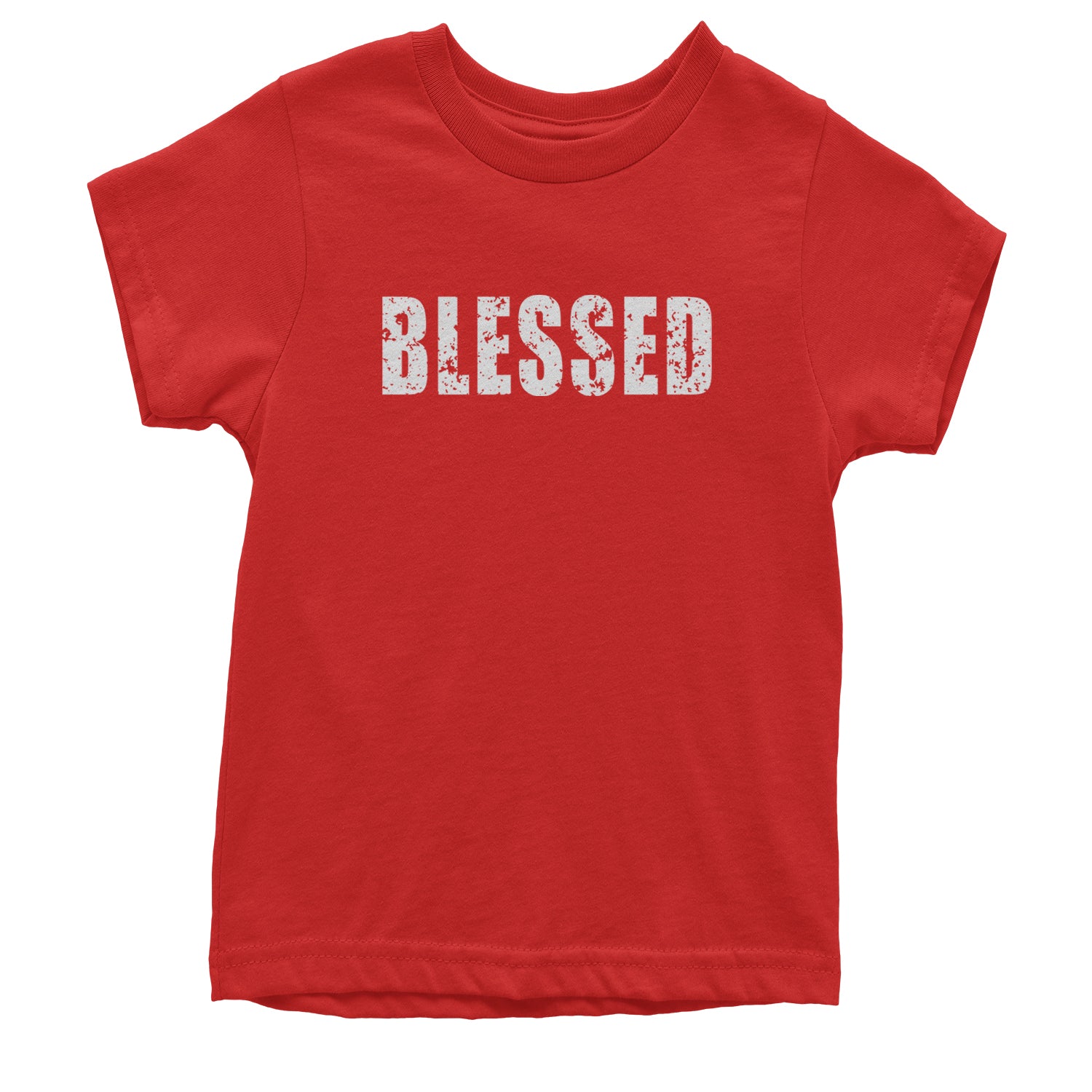 Blessed Religious Grateful Thankful Youth T-shirt Red