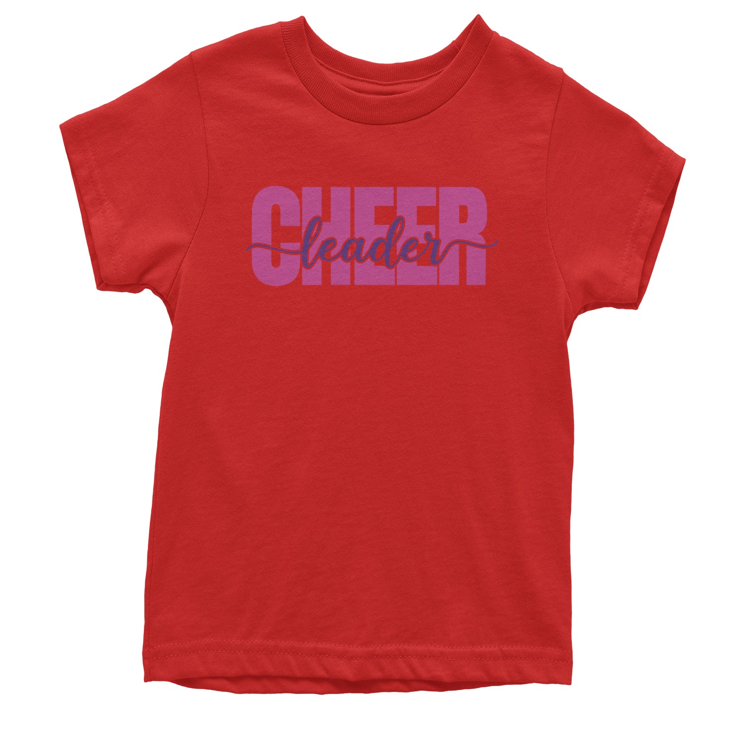 Cheerleader with Scripted Flair Youth T-shirt Red