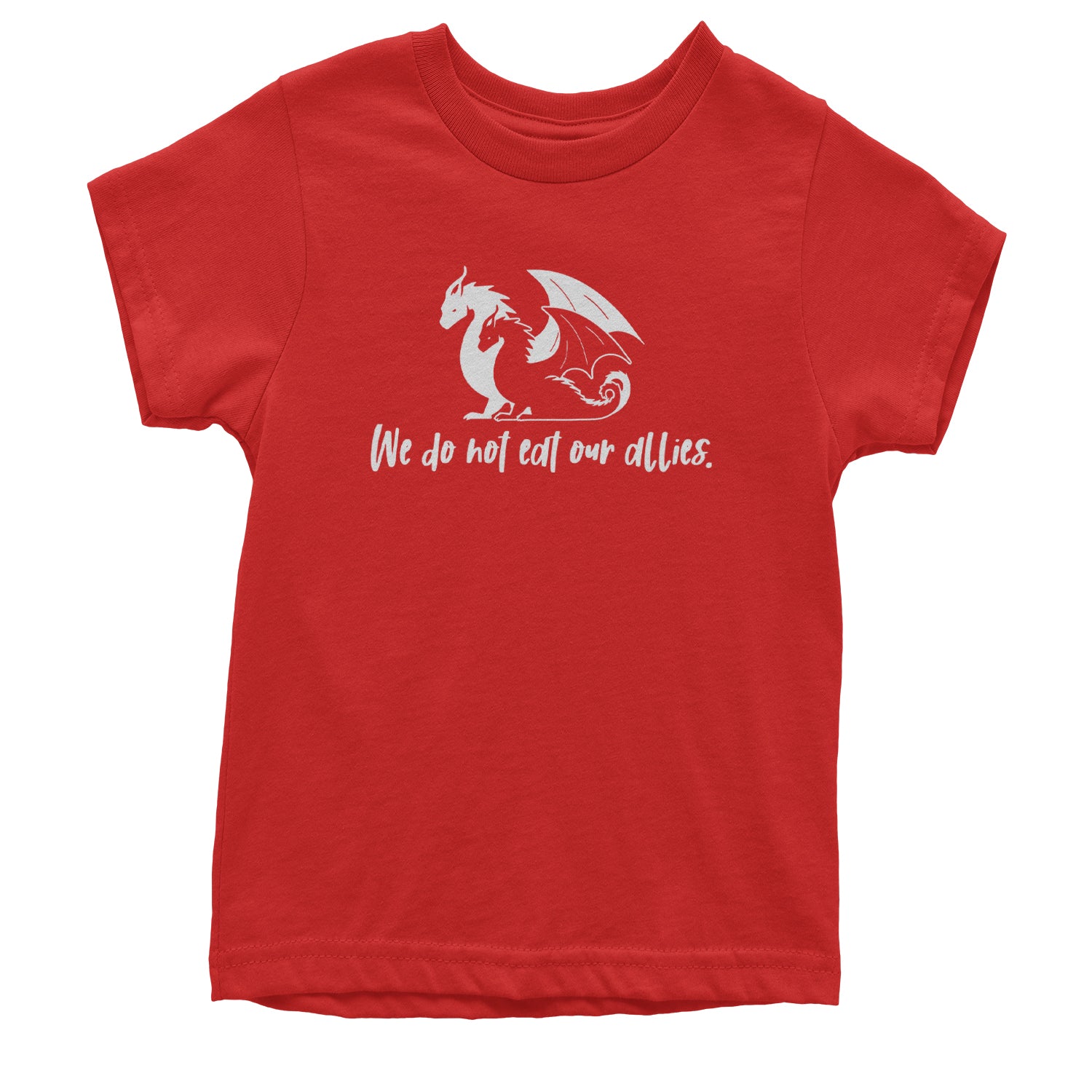 We Do Not Eat Our Allies Fourth Wing Basgiath Youth T-shirt Red