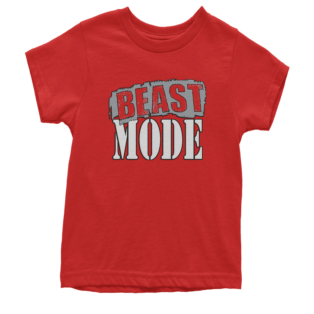Beast Mode Training Gym Workout Youth T-shirt Red