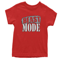 Beast Mode Training Gym Workout Youth T-shirt Red