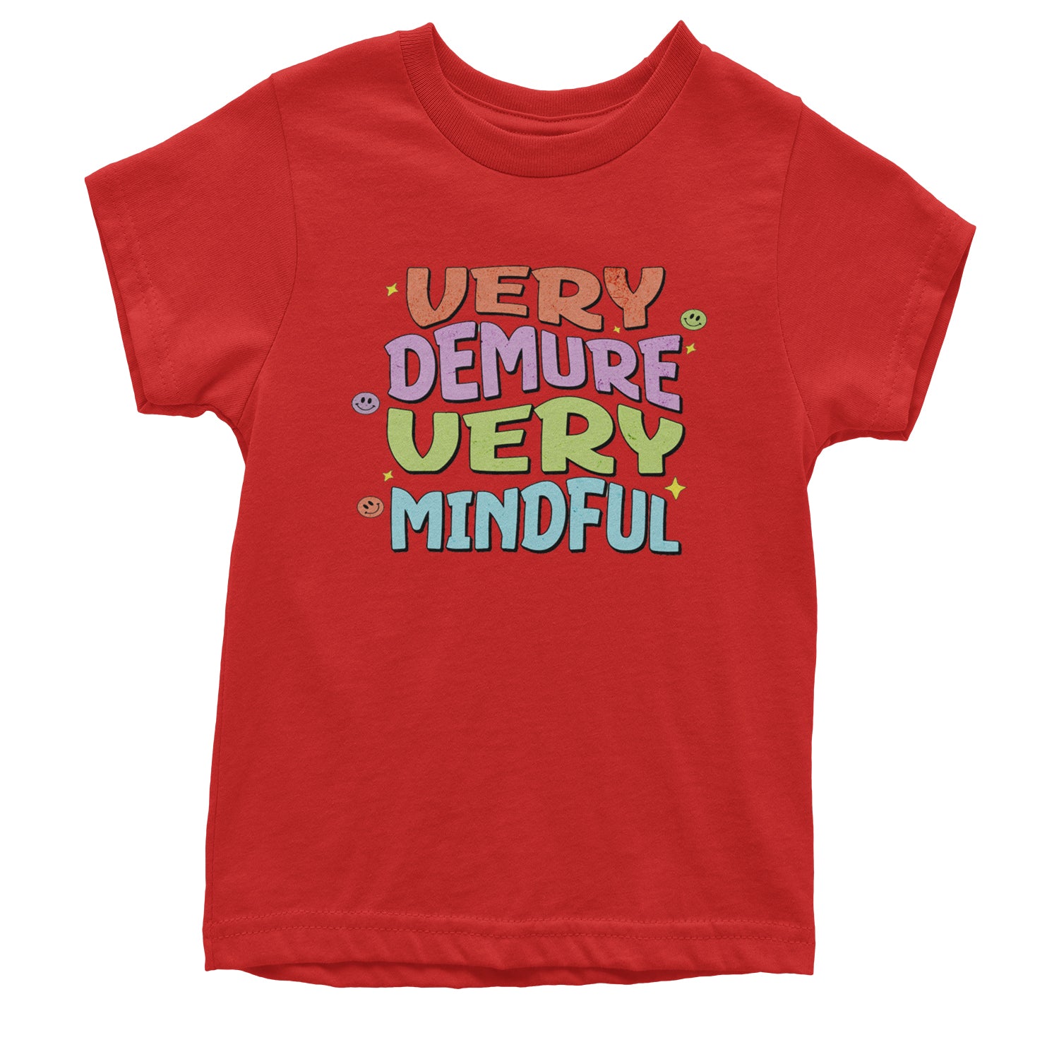 Very Demure, Very Mindful Youth T-shirt Red