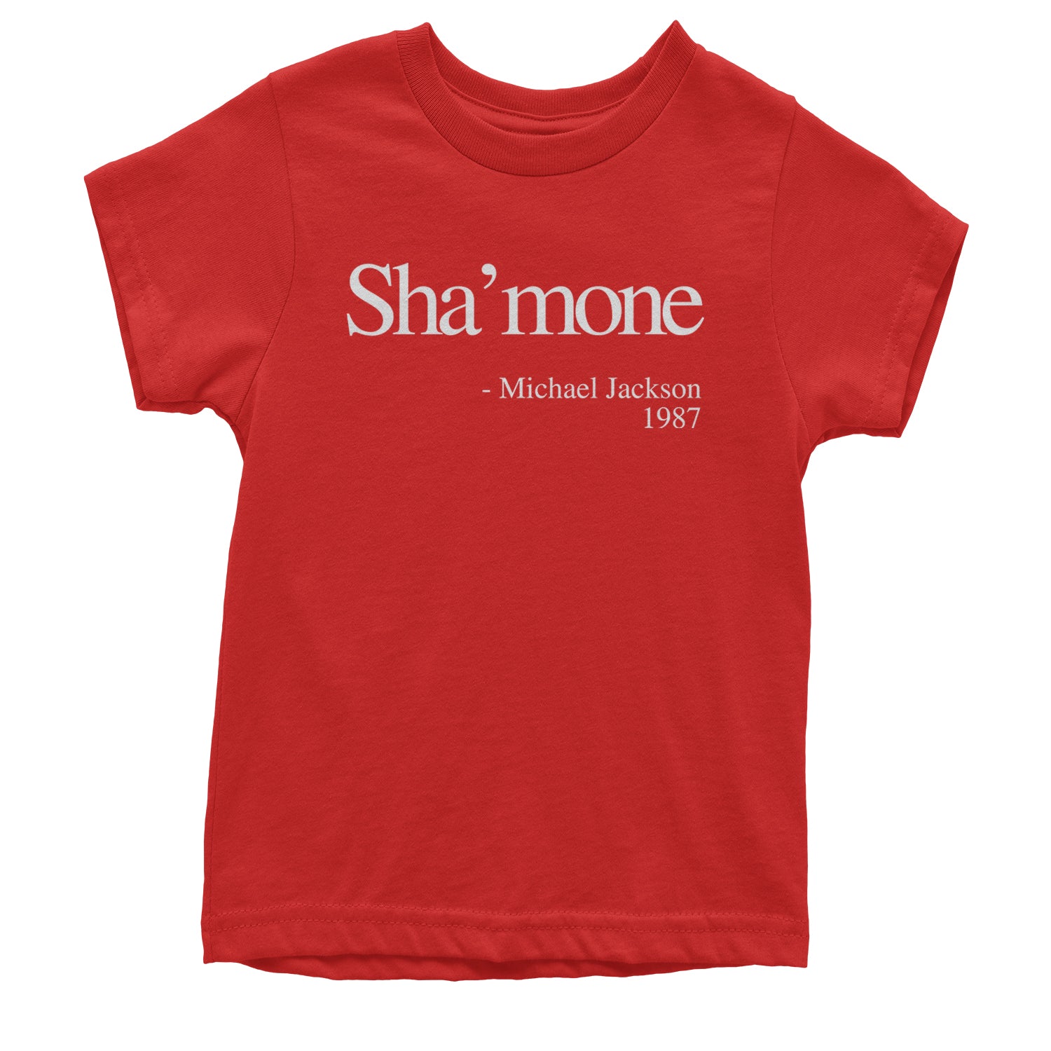 Sha'mone Quote King Of Pop Youth T-shirt Red