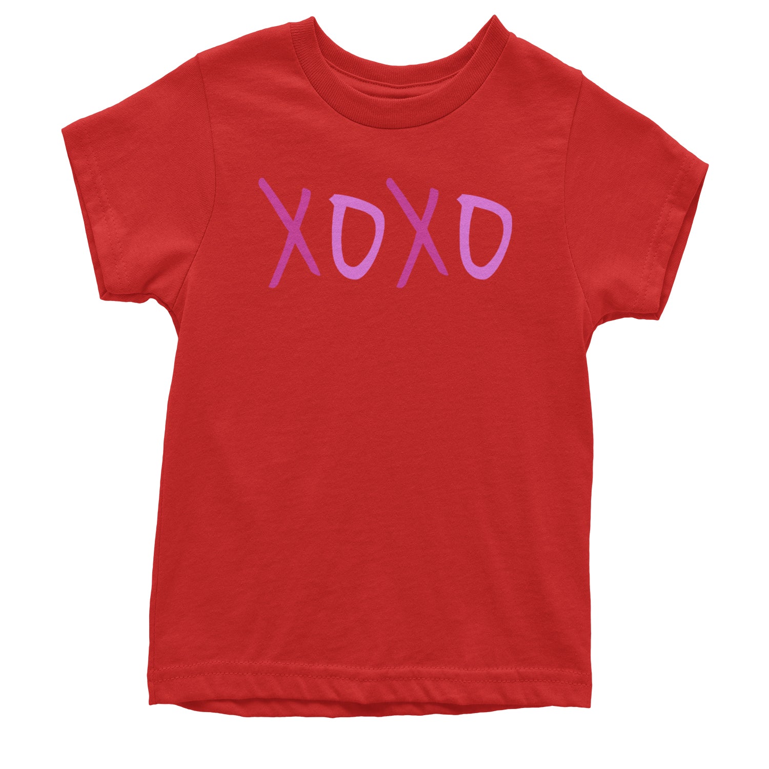 XOXO Pink Print Youth T-shirt Red