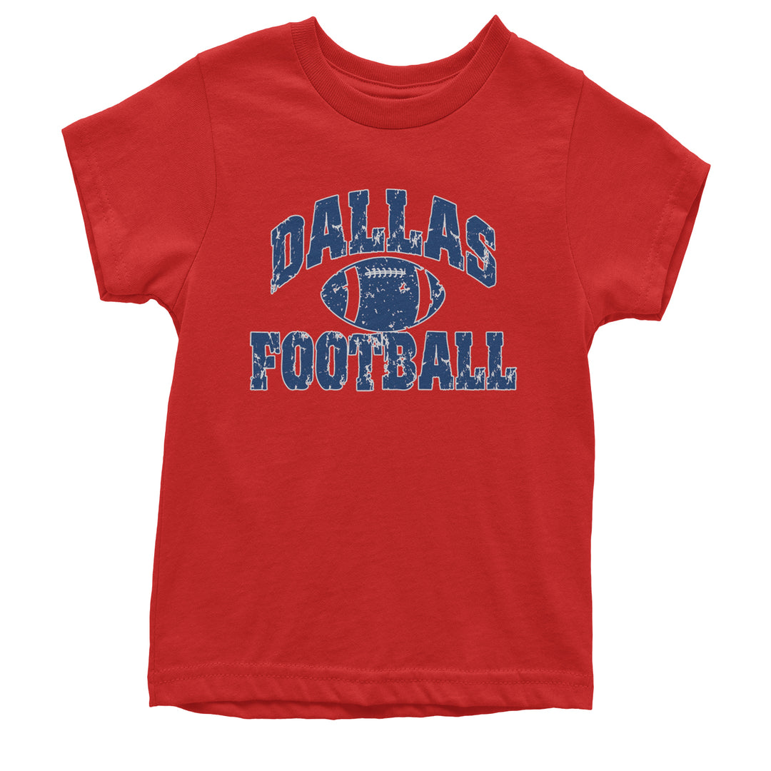 Dallas Distressed Football Youth T-shirt Red