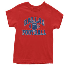 Dallas Distressed Football Youth T-shirt Red