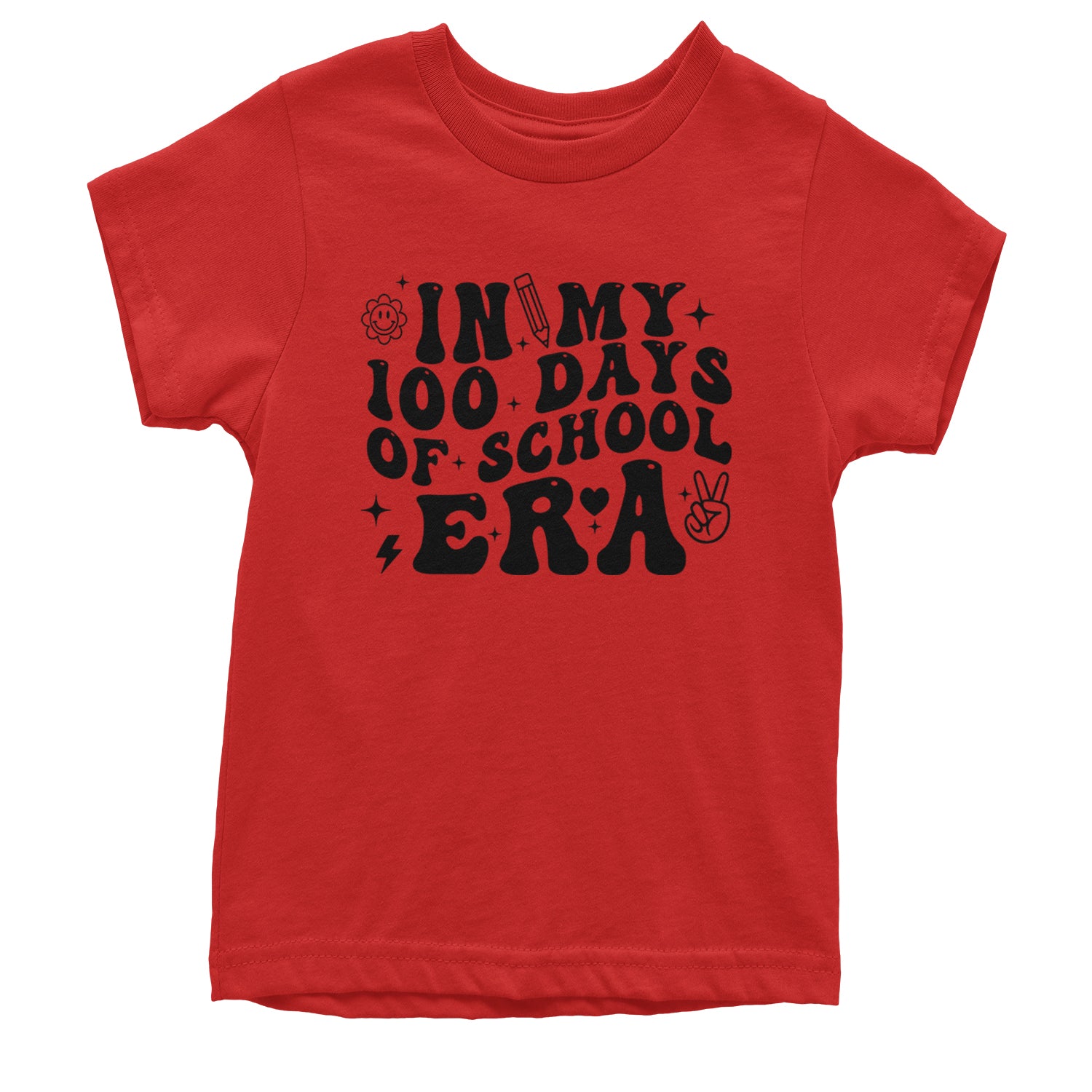 In My 100 Days Of School Era Youth T-shirt Red