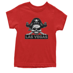 Raider Skull Straight Outta Las Vegas Youth T-shirt Red