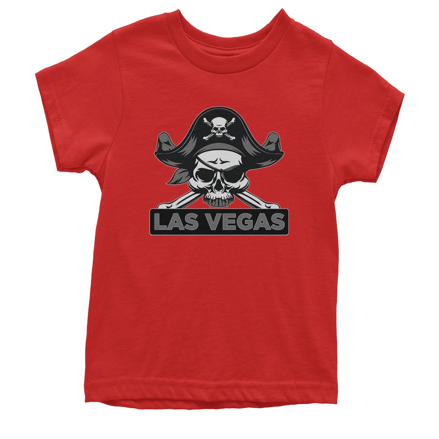 Raider Skull Straight Outta Las Vegas Youth T-shirt Red