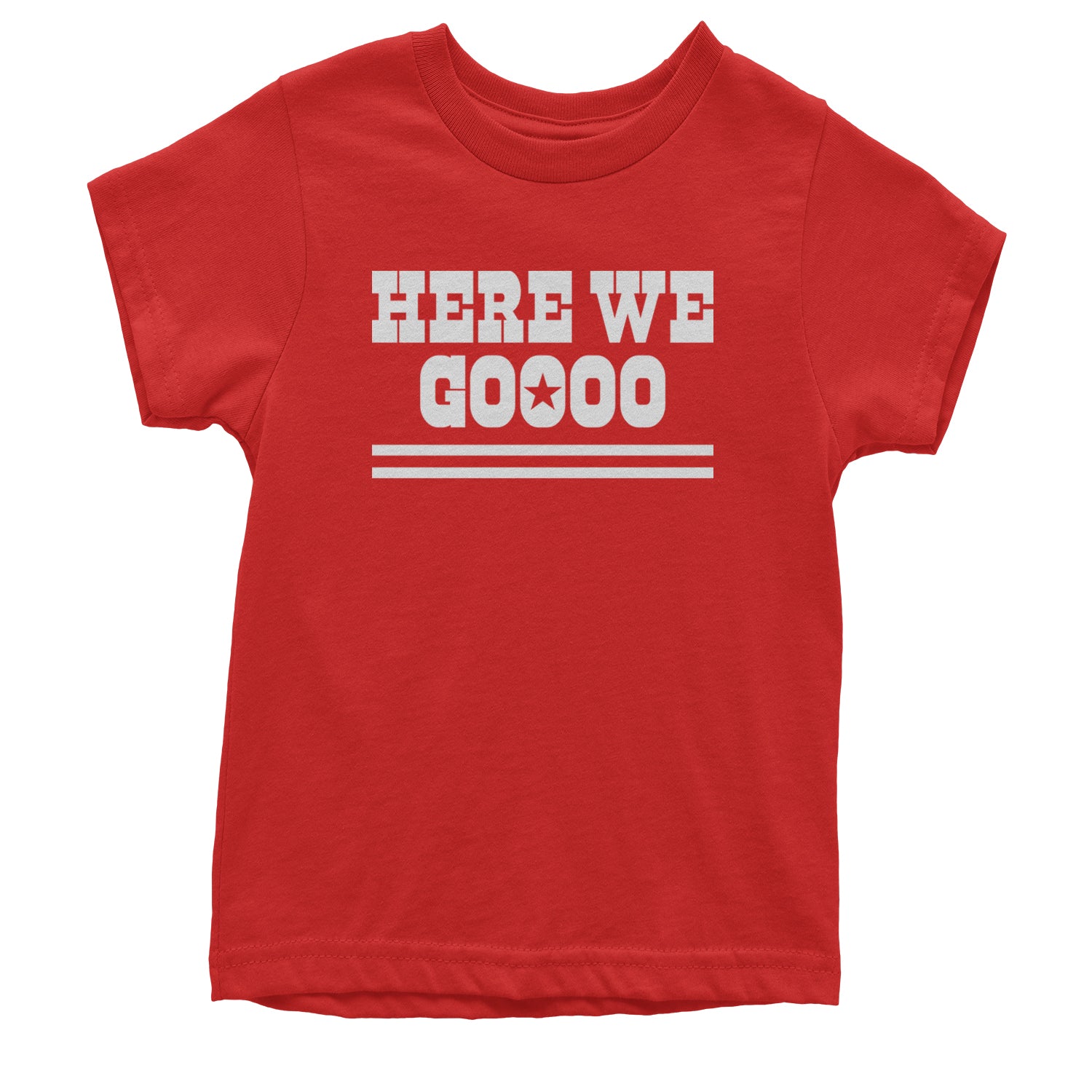 Here We Go Dem Boys Dallas Football Youth T-shirt Red