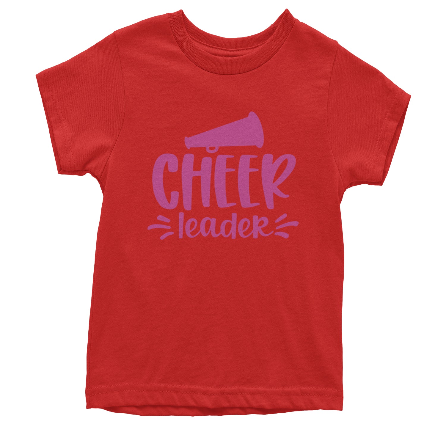 Cheerleader Bullhorn Youth T-shirt Red