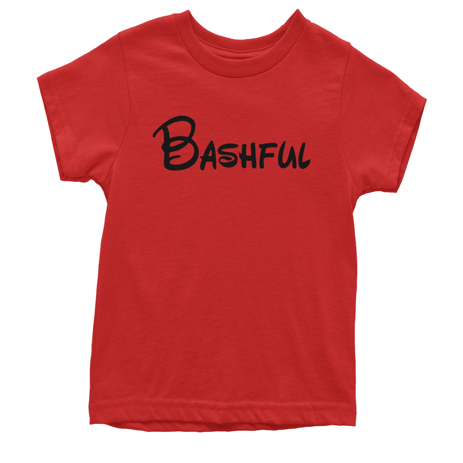 Bashful - 7 Dwarfs Costume Youth T-shirt Red