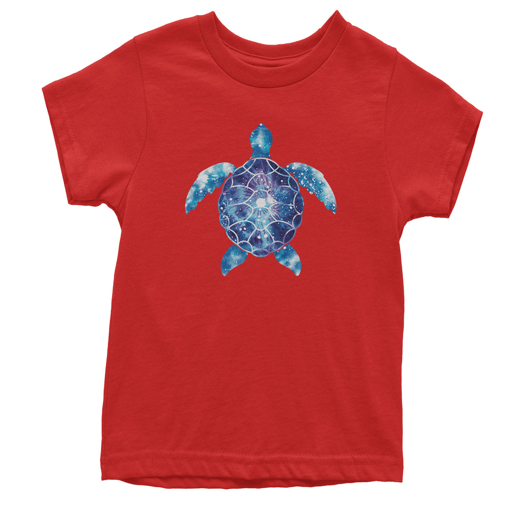 Ocean Aura Tie-Dye Sea Turtle Youth T-shirt Red
