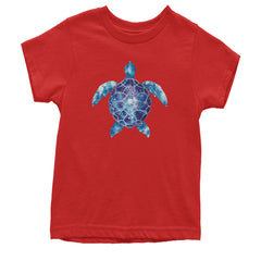 Ocean Aura Tie-Dye Sea Turtle Youth T-shirt Red