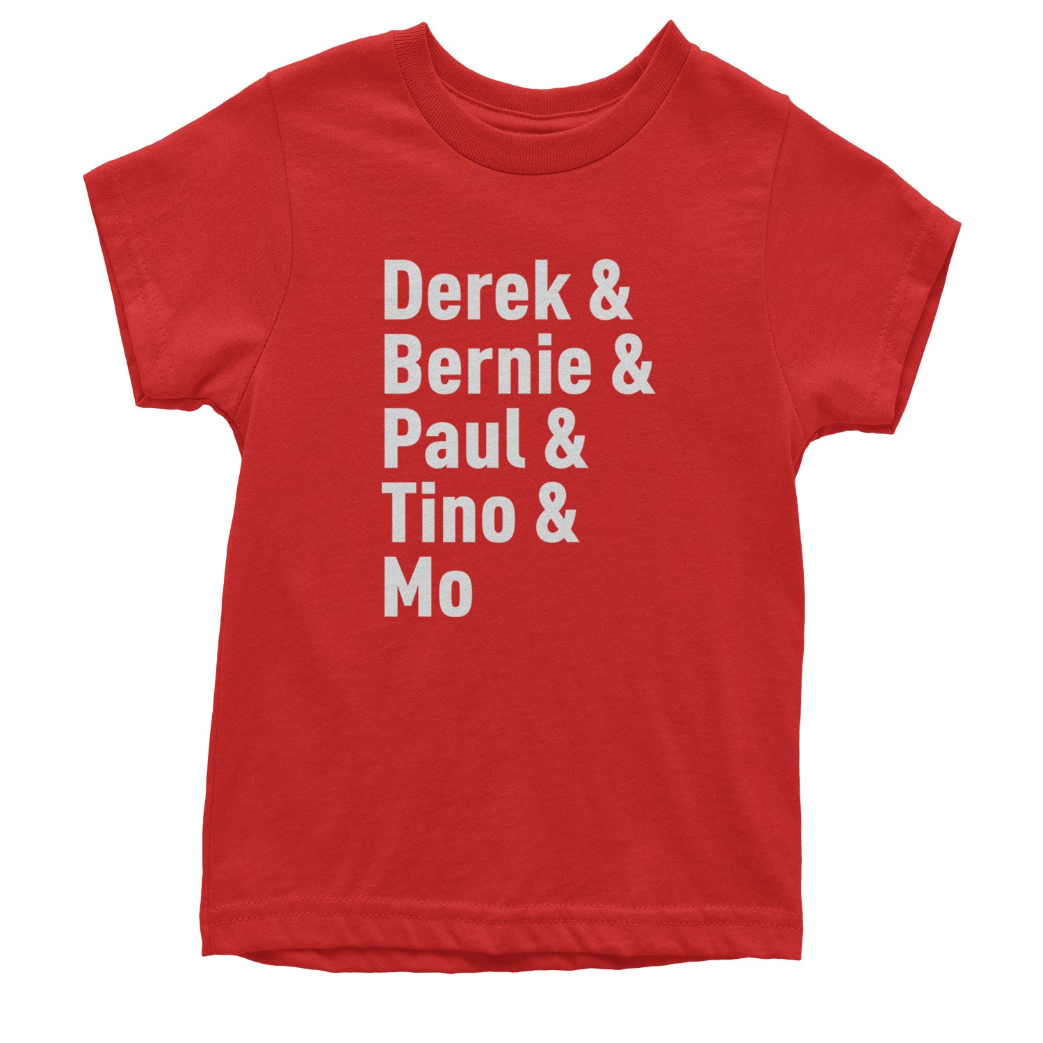 Derek & Bernie & Paul & Tino & Mo Youth T-shirt Red