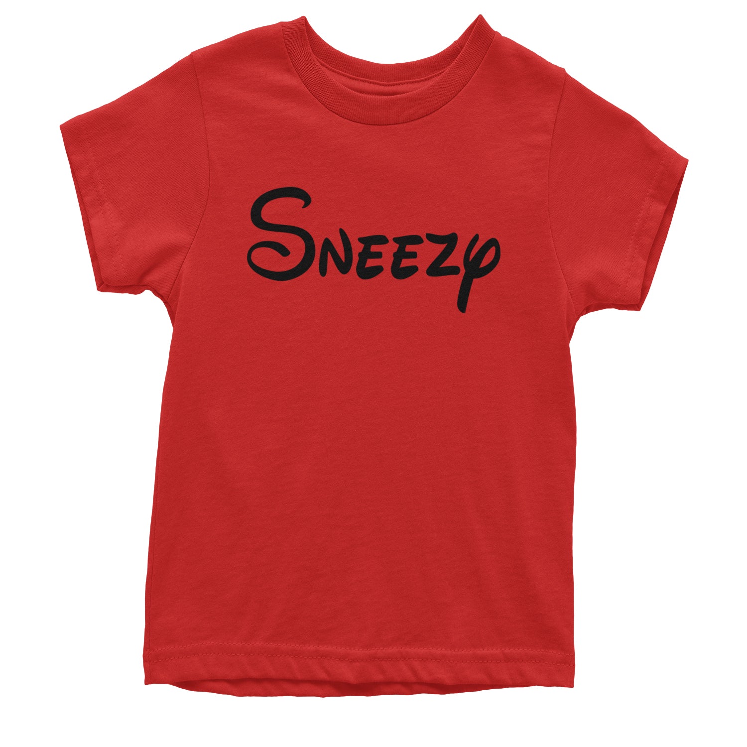 Sneezy - 7 Dwarfs Costume Youth T-shirt Red