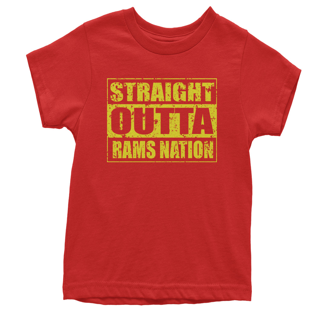 Straight Outta Rams Nation   Youth T-shirt Red