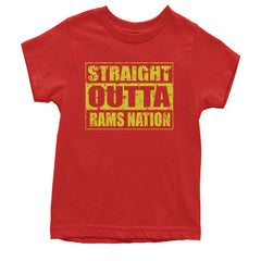 Straight Outta Rams Nation   Youth T-shirt Red