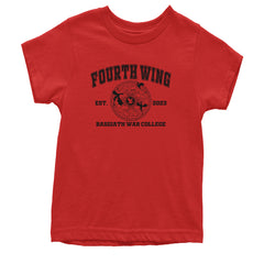 Fourth Wing Basgiath War College Youth T-shirt Red