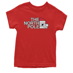 The North Pole Santa Face Youth T-shirt Red