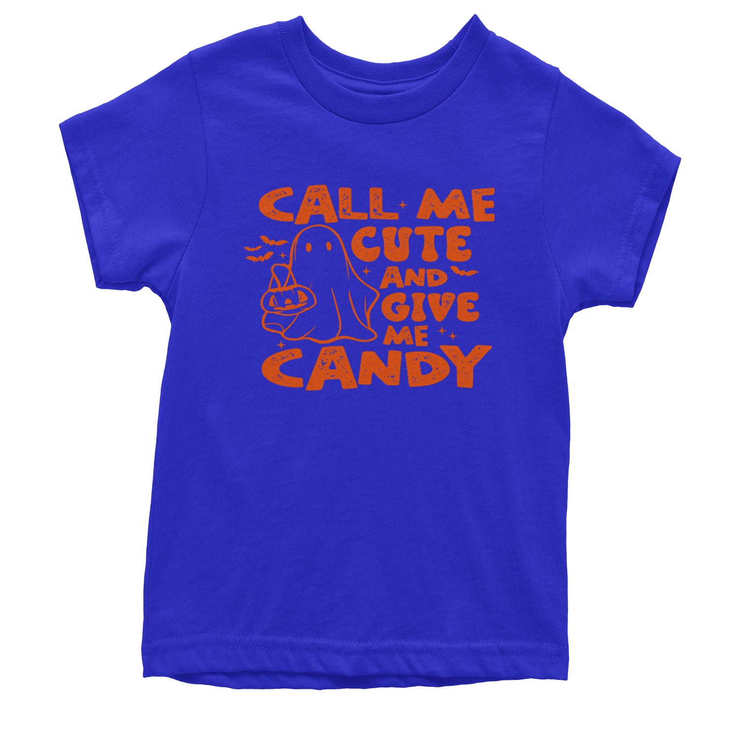 Call Me Cute And Give Me Candy Youth T-shirt Royal Blue