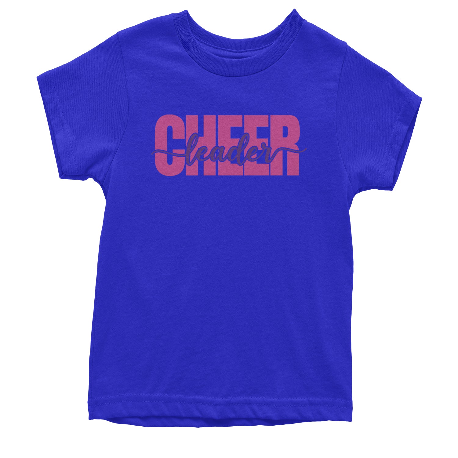 Cheerleader with Scripted Flair Youth T-shirt Royal Blue