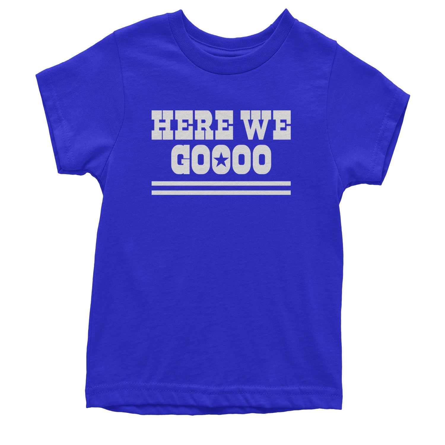 Here We Go Dem Boys Dallas Football Youth T-shirt Royal Blue