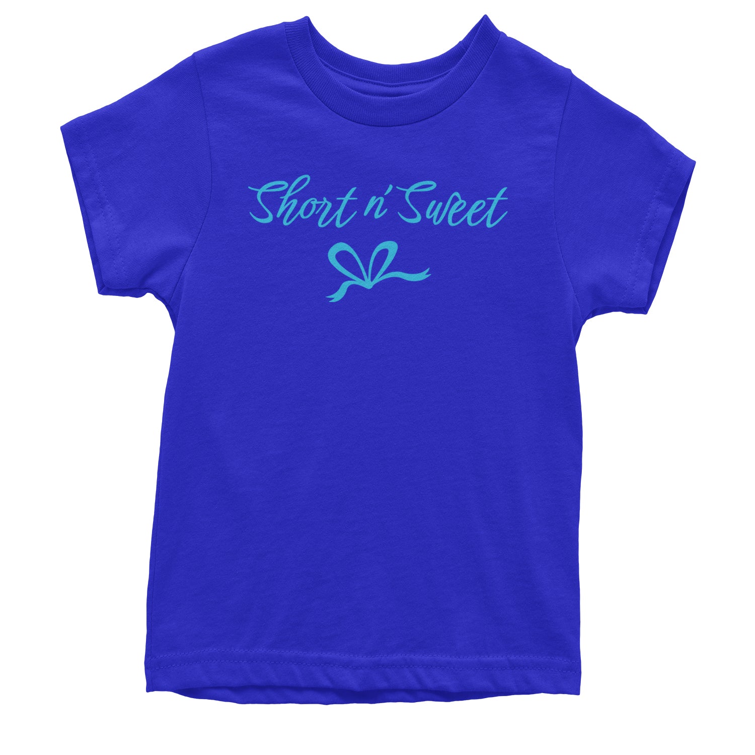 Bow Short N' Sweet Music Youth T-shirt Royal Blue