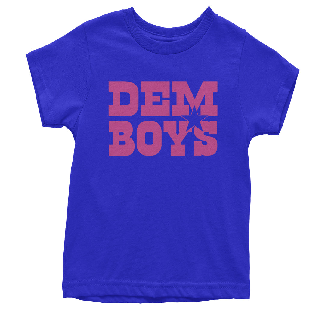 Dem Boys Hot Pink Dallas  Youth T-shirt Royal Blue