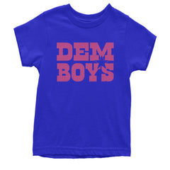 Dem Boys Hot Pink Dallas  Youth T-shirt Royal Blue