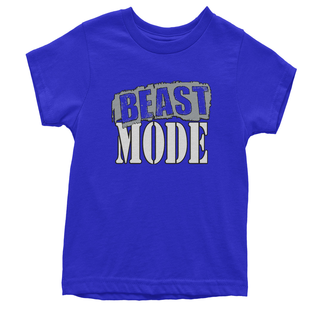 Beast Mode Training Gym Workout Youth T-shirt Royal Blue
